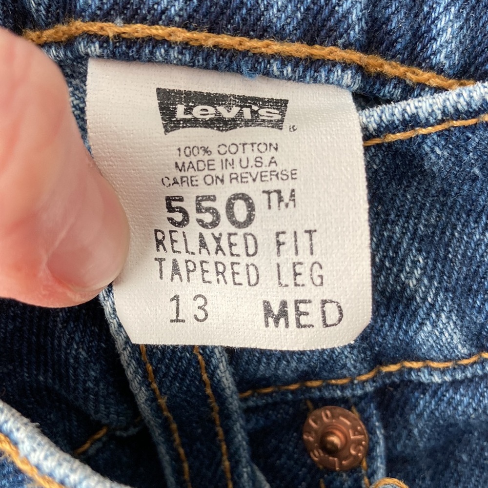Vintage 90s high waisted tapered Levi 550s denim jeans - Picture 5 of 5